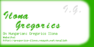 ilona gregorics business card